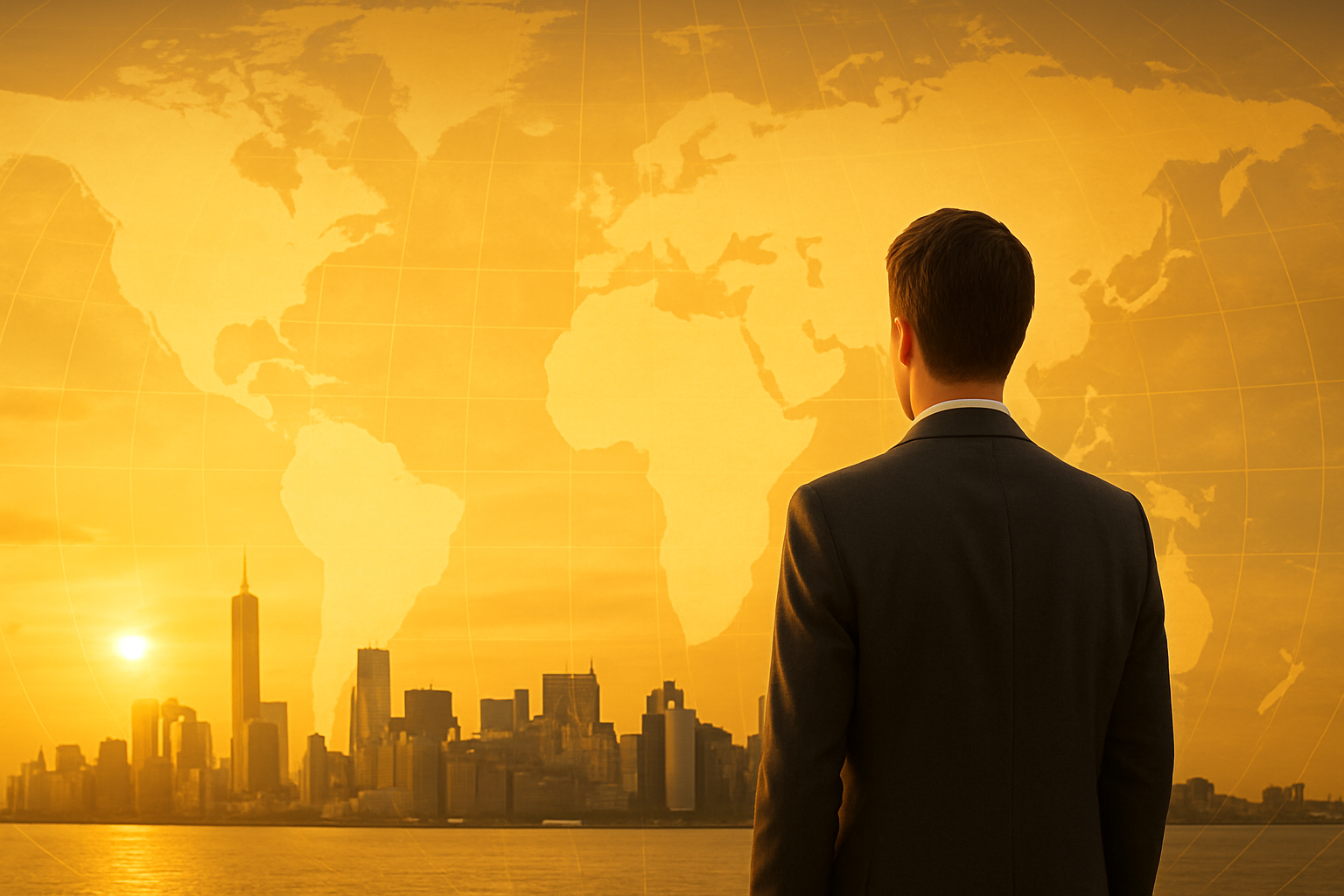 Man contemplating how Geopolitical Developments impact the financial market.
